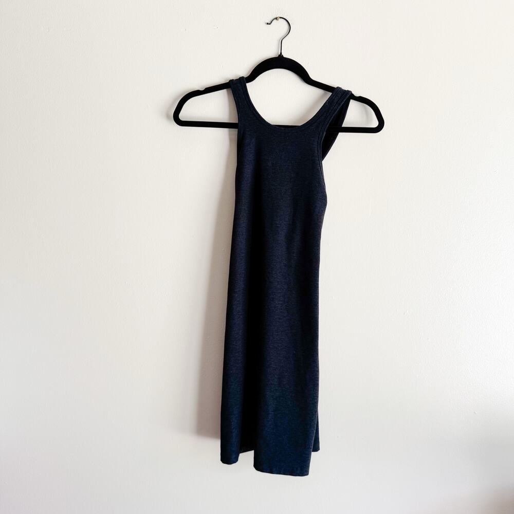 Beyond Black Grey Space Dye Under Lock and Key High Neck Athletic Dress Small